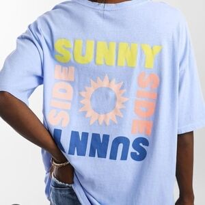 Billabong Woman's Light Blue T-Shirt Sz L 100% Cotton, Super Soft